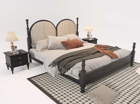 Middle Style Double Bed