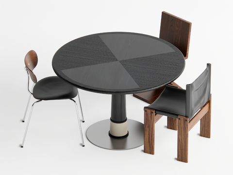 Middle style dining table and chair