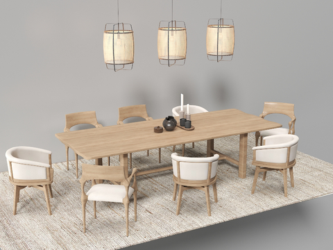 New Chinese Dining Table and Chair Rectangular Dining Table