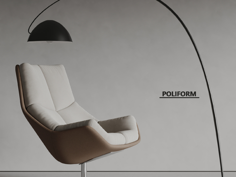 poliform modern Lounge Chair floor lamp