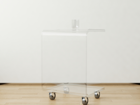 Acrylic Side Table Mobile Side Table