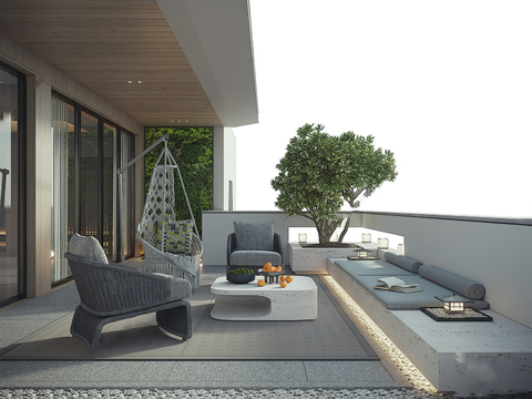 Courtyard Roof Garden Terrace