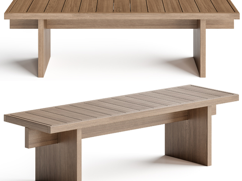 Bla Station Solid Wood Bench Side Stool