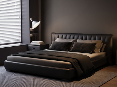 Italian Minimalist Double Bed