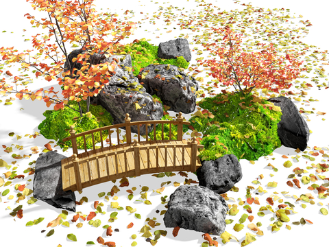 New Chinese Garden Landscape Sculpture Red Maple