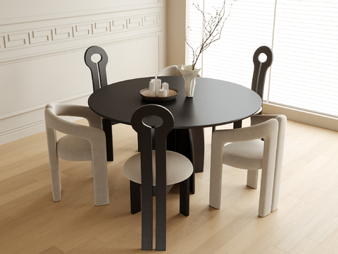 Modern Dining Table and Chair Round Dining Table