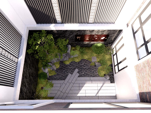 Modern Roof Garden Courtyard Garden