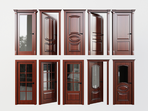 European-style swing door single door