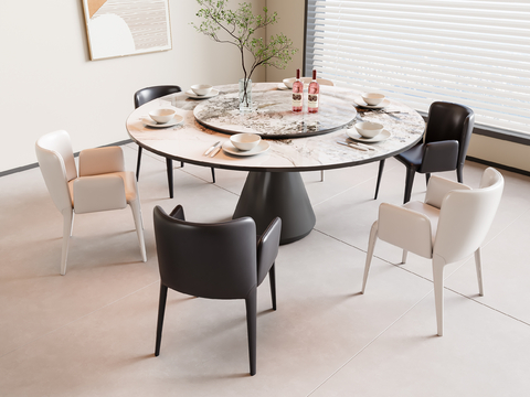 Modern Dining Table and Chair Round Dining Table