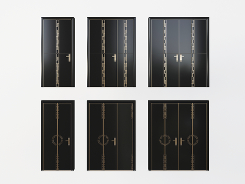 Neo-Chinese Style Room Door Bedroom Door Flat Door