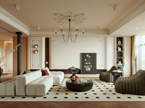 French Retro Living Room