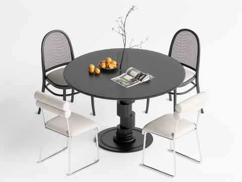 Middle style dining table and chair