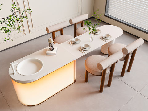 Modern Nakajima Dining Table and Chair