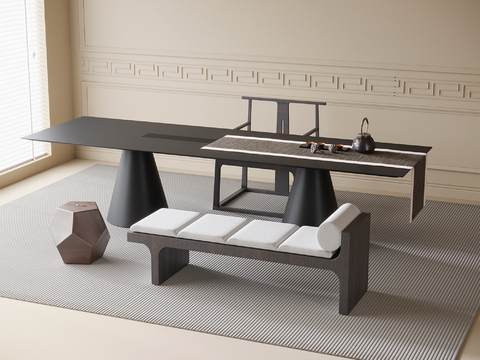 New Chinese Tea Table and Chair Tea Table Tea Set