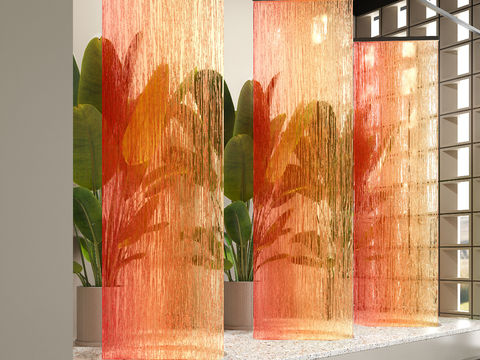 Modern art glass partition