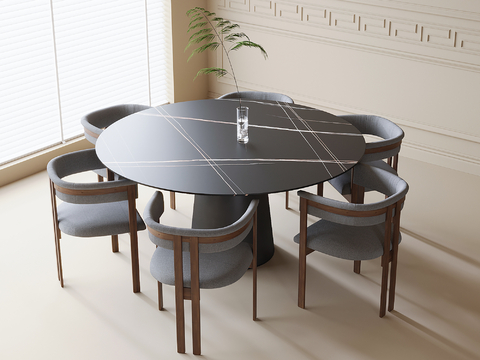 Modern Dining Table and Chair Round Dining Table