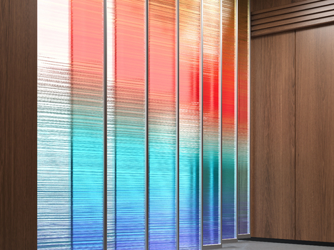 Modern art glass partition