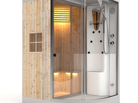 Shower room steam room sauna room