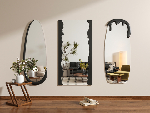 Mid-ancient style full-body mirror full-length mirror shaped mirror