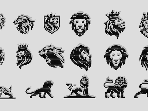 Lion icon silhouette