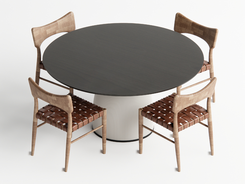 Middle style dining table and chair