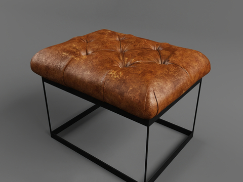 Leather Low Stool Shoe Changing Stool Sofa Stool