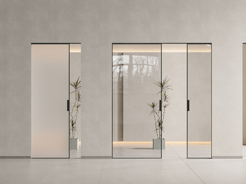 Modern Minimalist sliding door pocket door ghost door