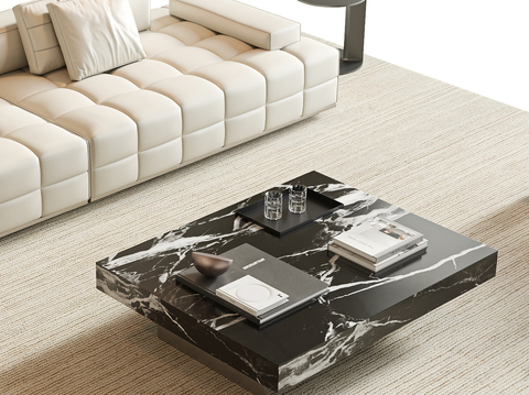 Modern marble coffee table