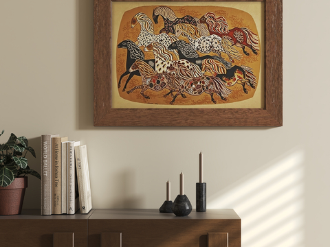 Mid-century Style Decorative Painting