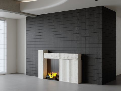 Modern Minimalist Fireplace