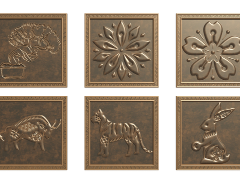 New Chinese copper plate relief carving