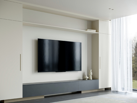 Cream Style TV Wall