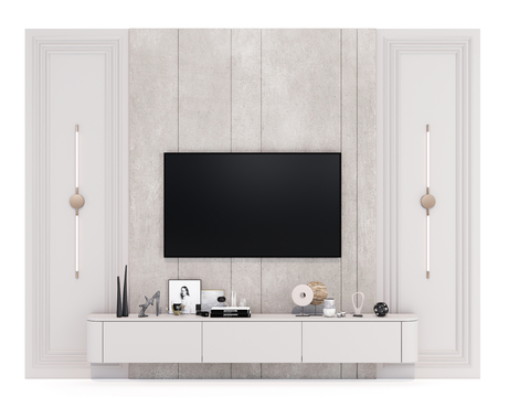 Modern minimalist TV Wall