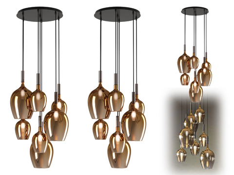 Modern Metal Affordable Luxury Style Chandelier Glass Chandelier