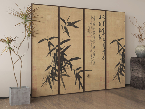 New Chinese-style partition folding screen