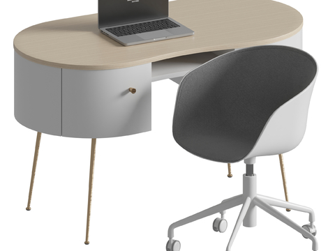 RH Modern Office Desk and Chair Computer Desk and Chair