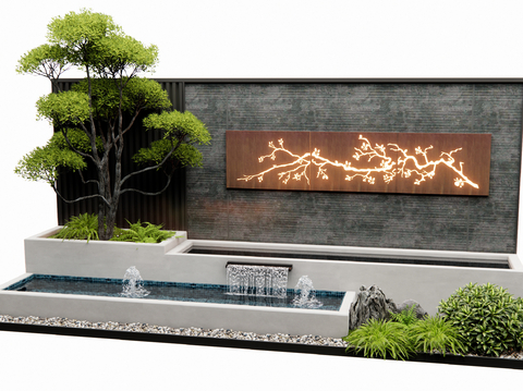 modern waterscape wall Garden Landscape wall flowing water landscape wall