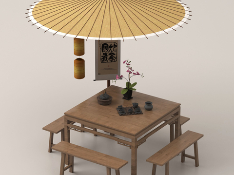 Chinese Style Outdoor Table and Chair Leisure Table and Chair