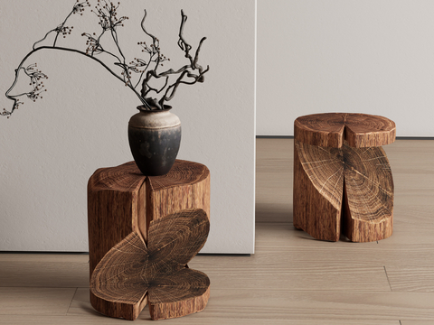 Silent solid wood stool