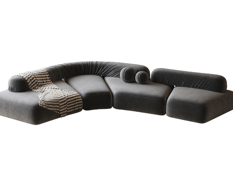 Modern Curved Sofa Multiplayer Sofa