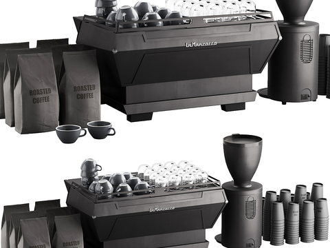 Modern Coffee Machine Coffee Bean Coffee Cup