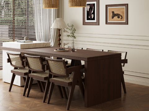 Mid-century Style dining table and chair