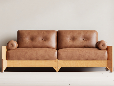 Middle-style double sofa