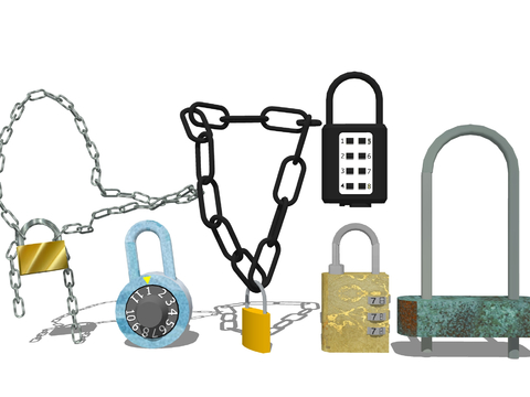 Iron chain combination lock chain key