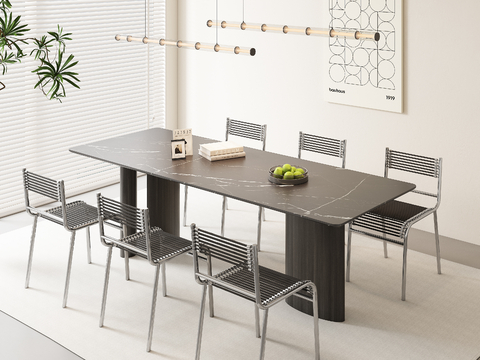 Modern Simple Dining Table and Chair