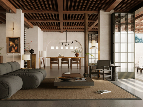 Wabi-sabi Style Living&Dining Room