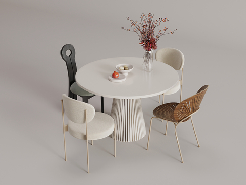 Cream Style dining table and chair