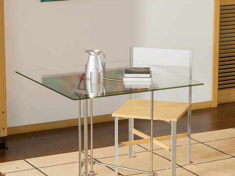 Modern Glass Dining Table Desk