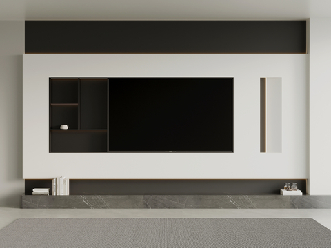 Modern minimalist TV Wall