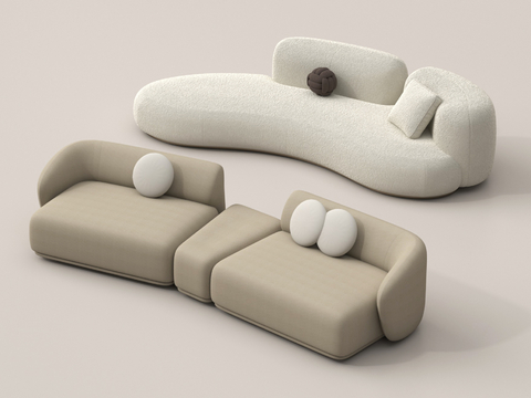 Sofa Multiplayer Sofa Curved Sofa